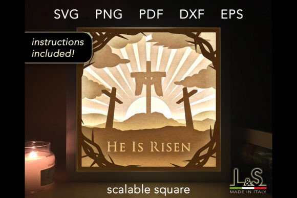 Crafting a Meaningful Easter Display with He is Risen Shadow Box SVG Files