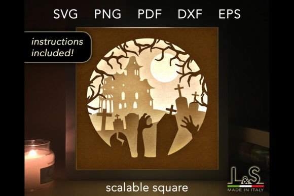 Crafting a Spooky Scene: The Graveyard Halloween Shadow Box SVG