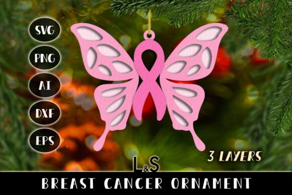 Crafting Awareness with a Layered Breast Cancer Ornament