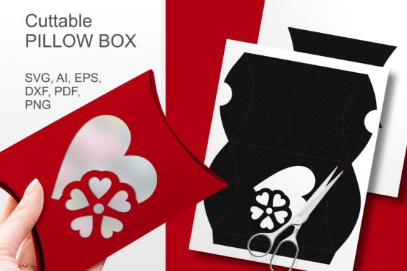 Crafting Romance with the Heart N Flower 1 Pillow Box Template SVG