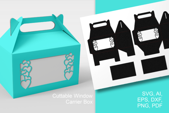 Create a Treat Box with the Lots of Hearts Window Gable Template