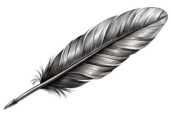 Elevate Your Designs with the Watercolor 3D Feather Quill Pen