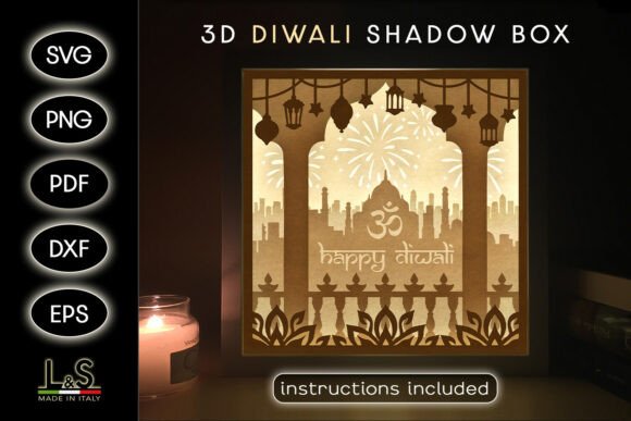 Illuminate Your Diwali with a Shadow Box SVG