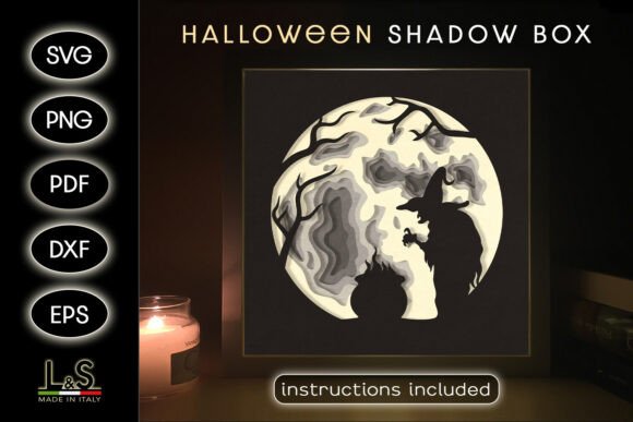 Layered Halloween Witch Shadow Box Art: Evaluating a Popular SVG Template