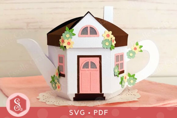 Paper Craft Cottage Teapot Box: A Complete Digital Template Guide