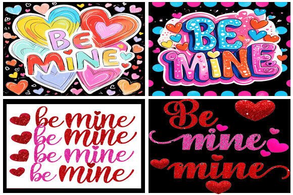 The Be Mine Bundle: Unlocking Creative Potential with 3D Text Designs