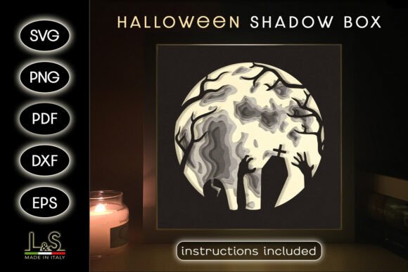 The Halloween Moon Graveyard Shadow Box: A Template for Creative Mastery
