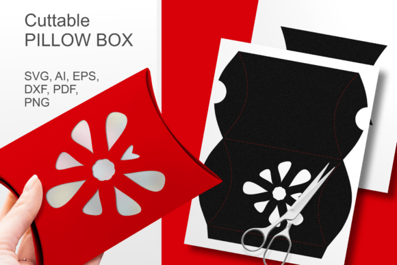 The Heart-Shaped Flower Pillow Box Template for Professional Gift Packaging
