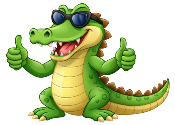 Unleash Creativity with Watercolor 3D Alligator Cartoon PNG Files