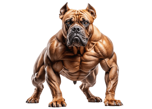 Unleash Your Designs with 3D Big Muscly Angry Dog T-shirt Free PNG Files