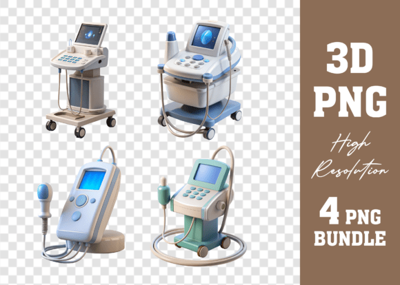 Unlock Creative Potential with the Watercolor 3D Fetal Doppler PNG Bundle